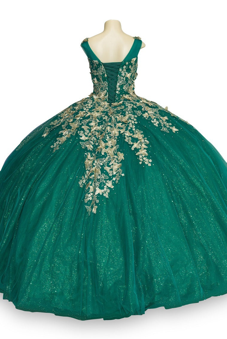 Back of quinceanera gown dress