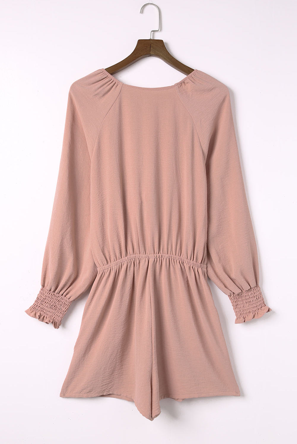 Tied Flounce Sleeve Plunge Romper-smcdress