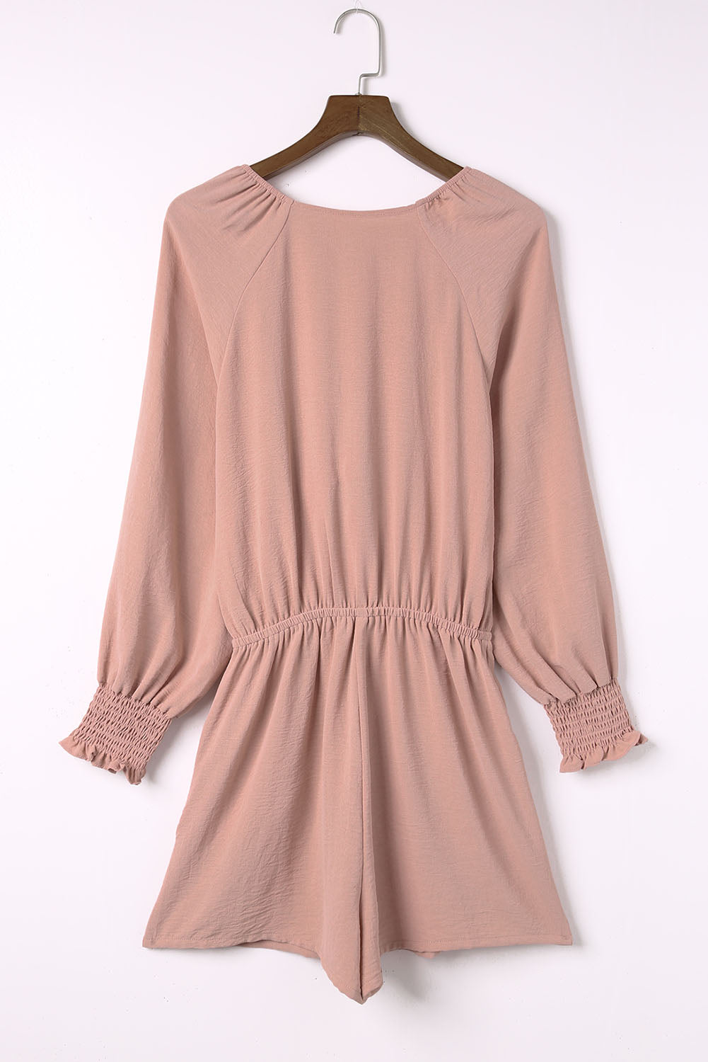 Tied Flounce Sleeve Plunge Romper-smcdress