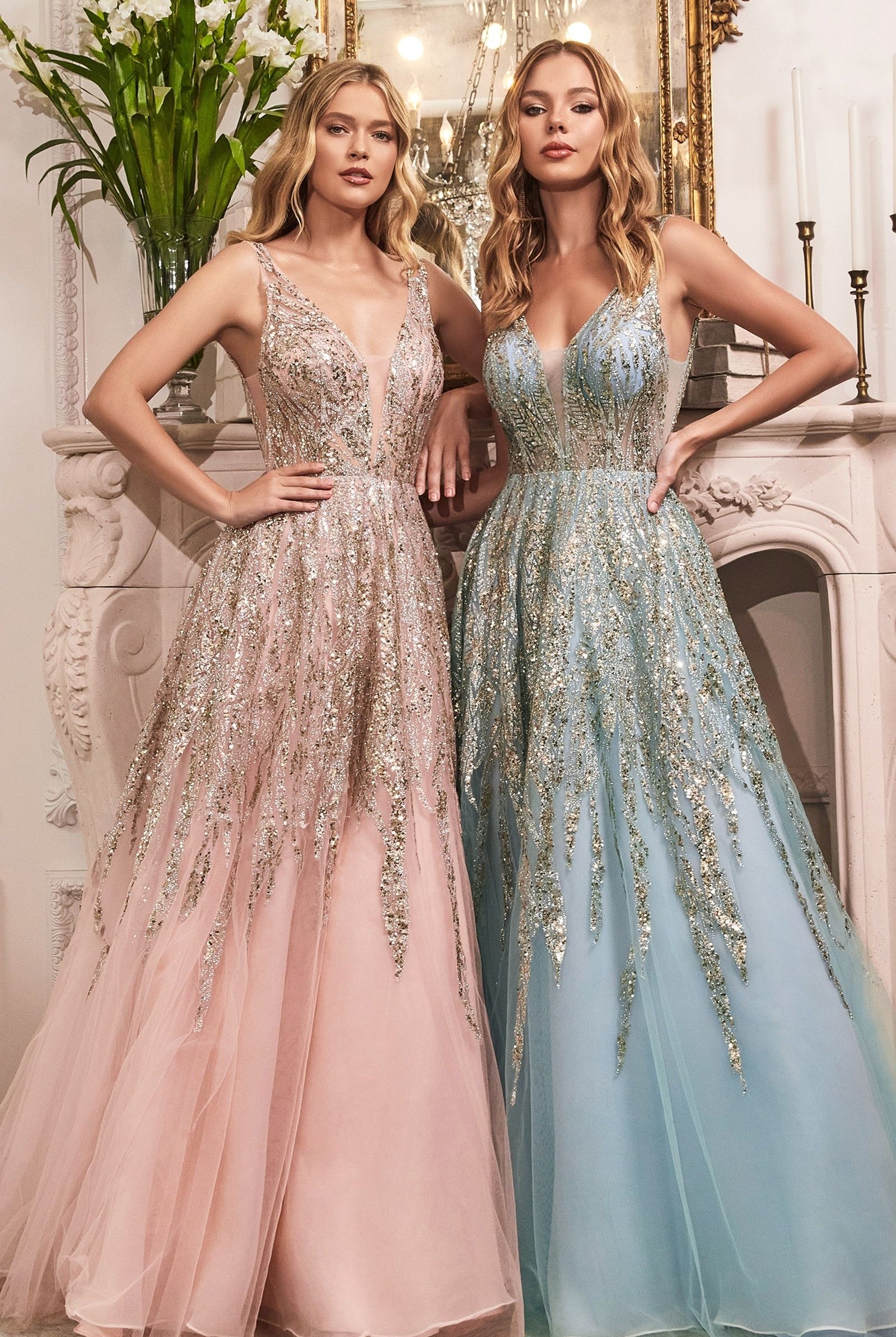 Shimmering Beaded Gown-smcdress