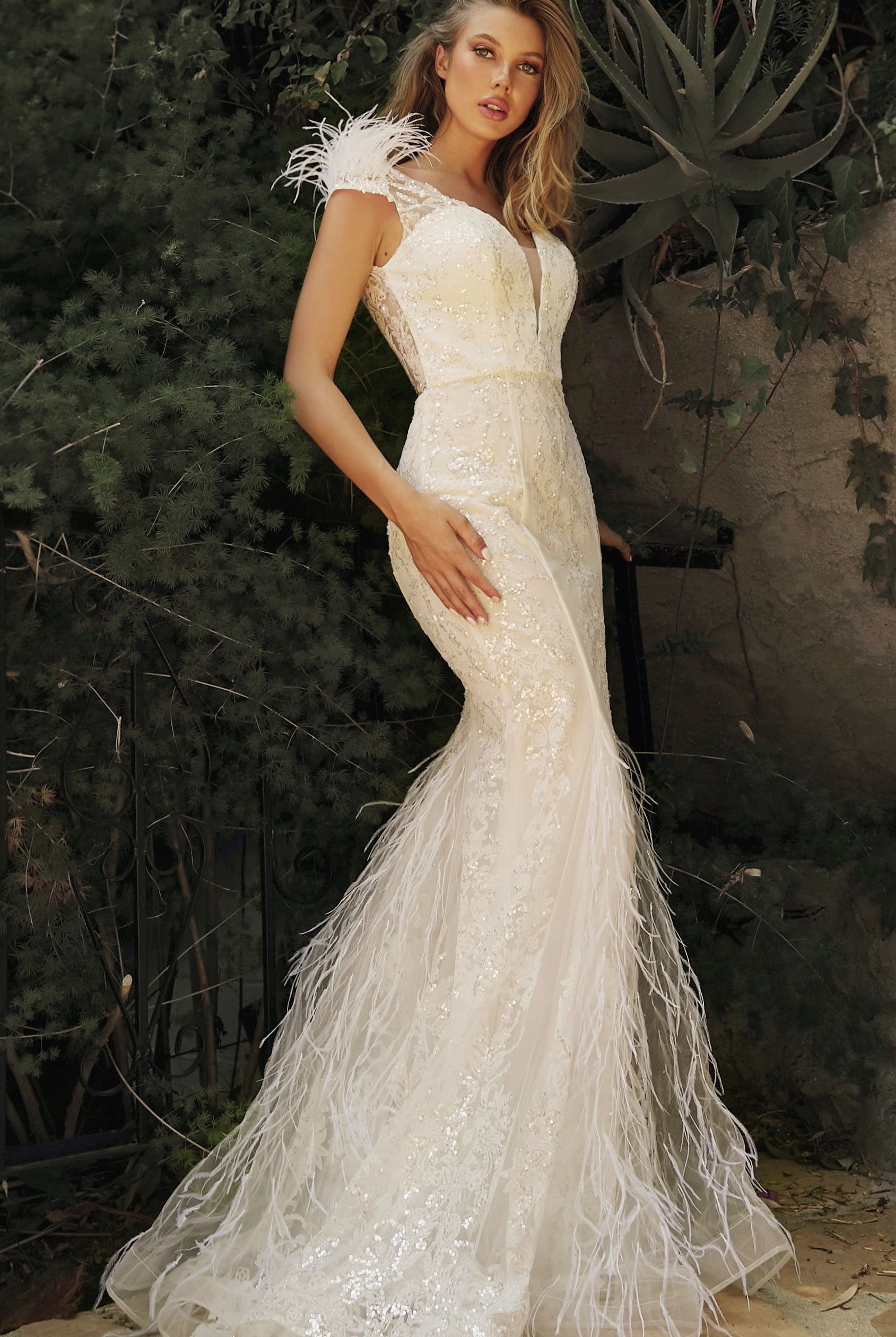 Embellished Mermiad Bridal Gown-smcdress