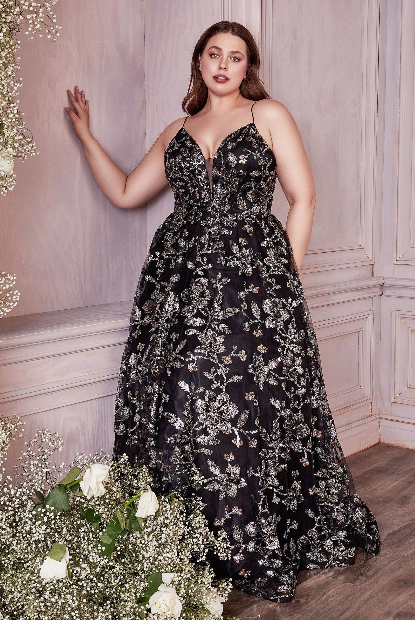CURVEY SEQUIN BALL GOWN-smcdress