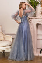 Tulle A-Line Dress with Glitter-smcdress