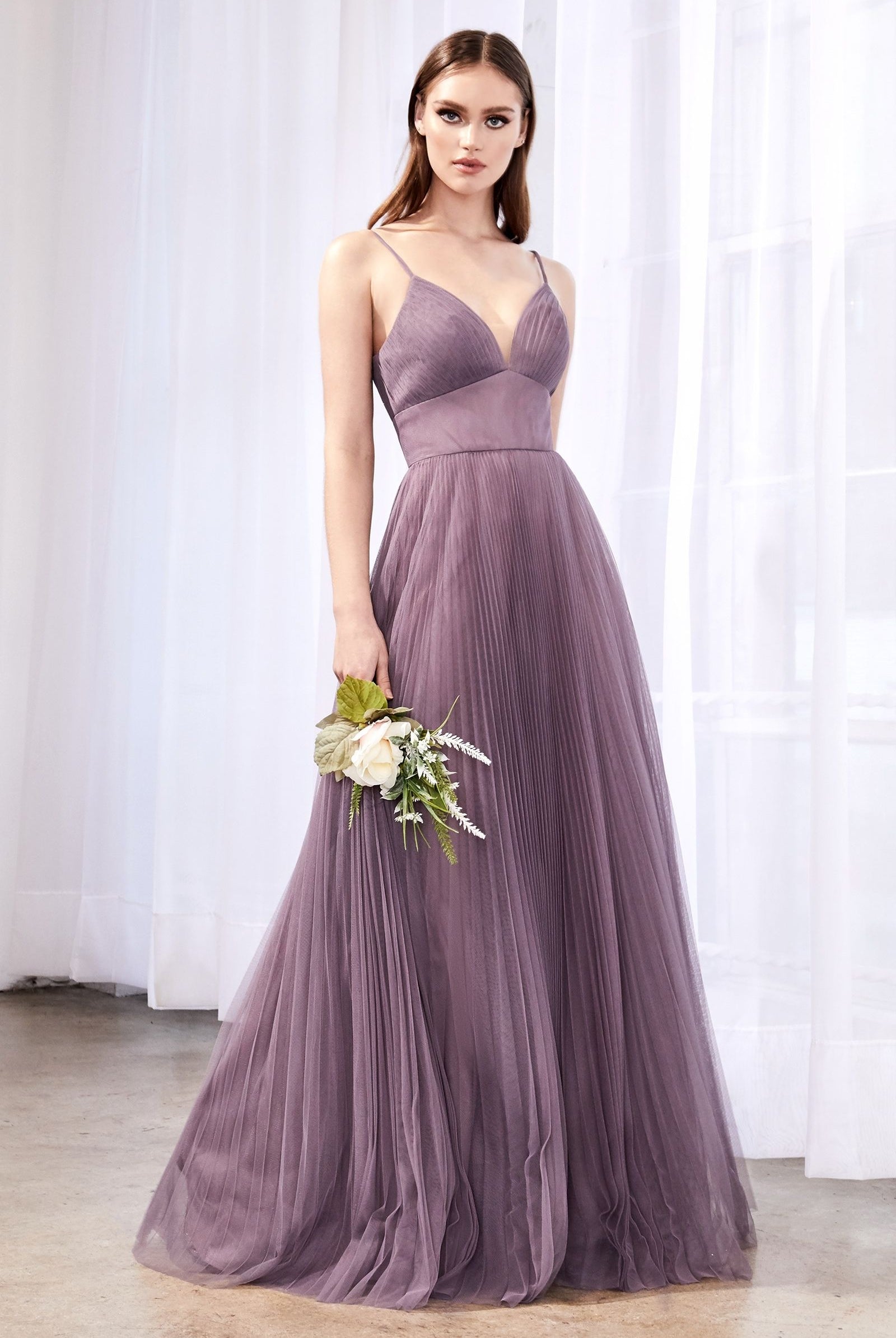 A-line tulle dress; sweetheart neckline, pleated finish-smcdress