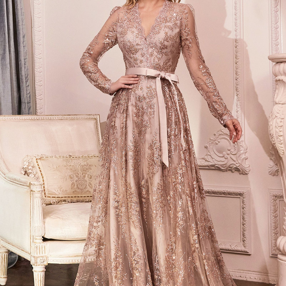 Embellished Ball Gown, Long Sleeve CDCD233 | SMCDress Embellished Ball Gown, Long Sleeve CDCD233 | SMCDress