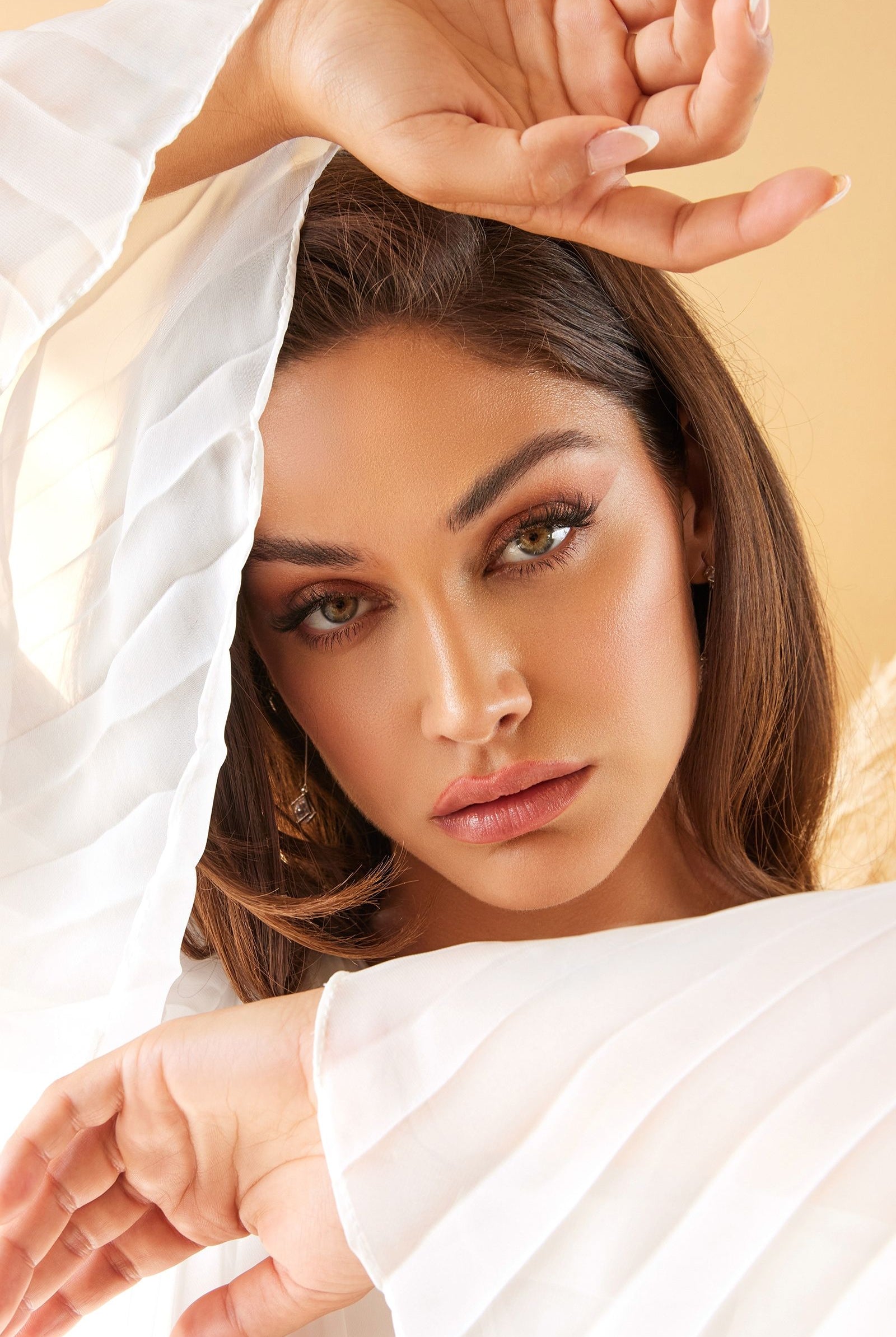 Pleated Chiffon Gown-smcdress