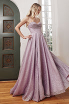 Glitter Ball Gown w/ Lace-Up Corset-smcdress