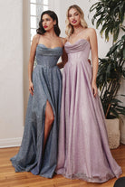 Glitter Ball Gown w/ Lace-Up Corset-smcdress