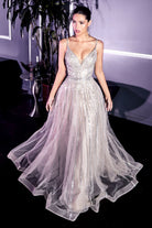 Embellished A-Line Gown-smcdress