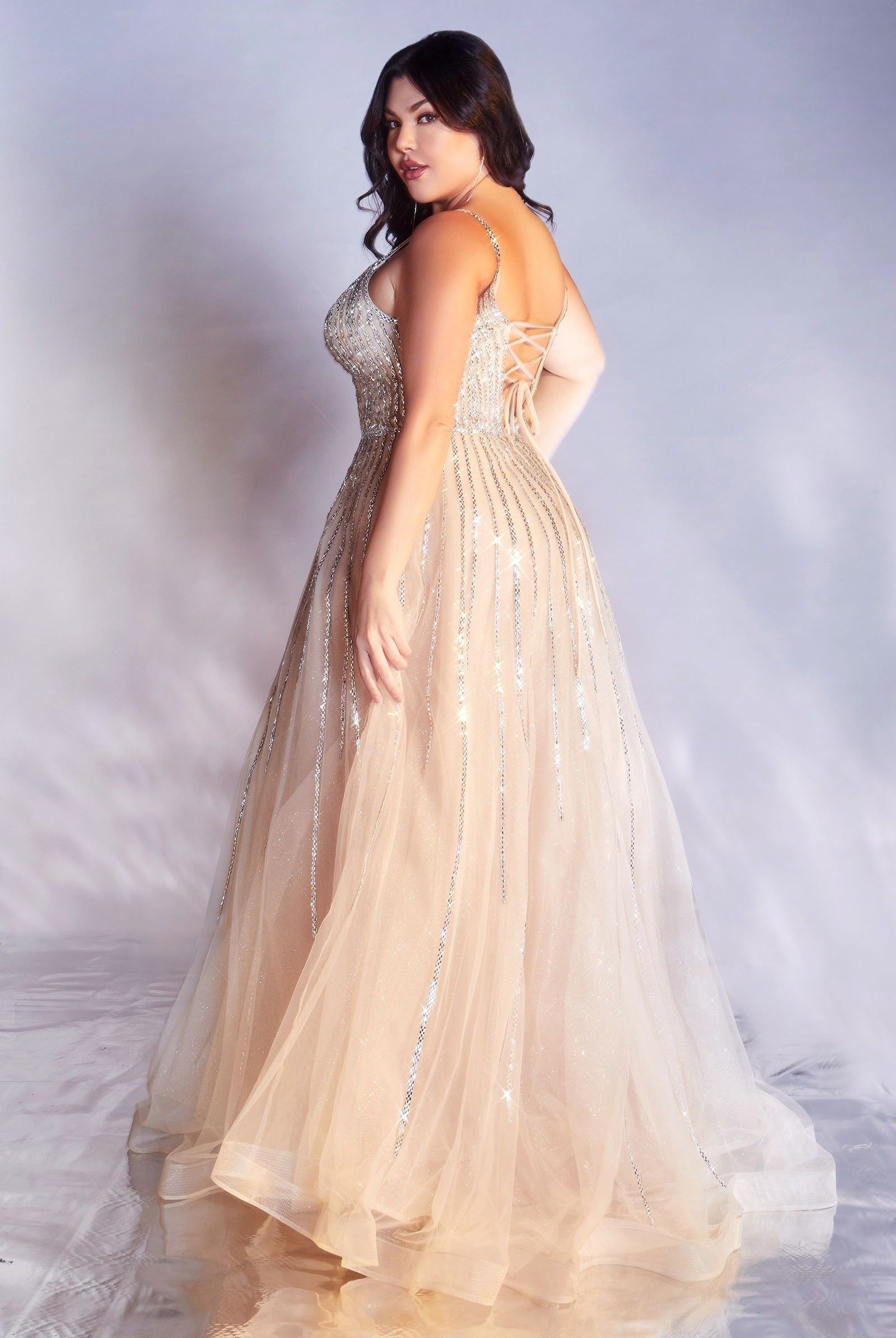 Curve-adorned ball gown-smcdress