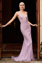 Beaded fit-and-flare gown-smcdress