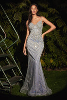 Beaded Gown, Fitted-smcdress