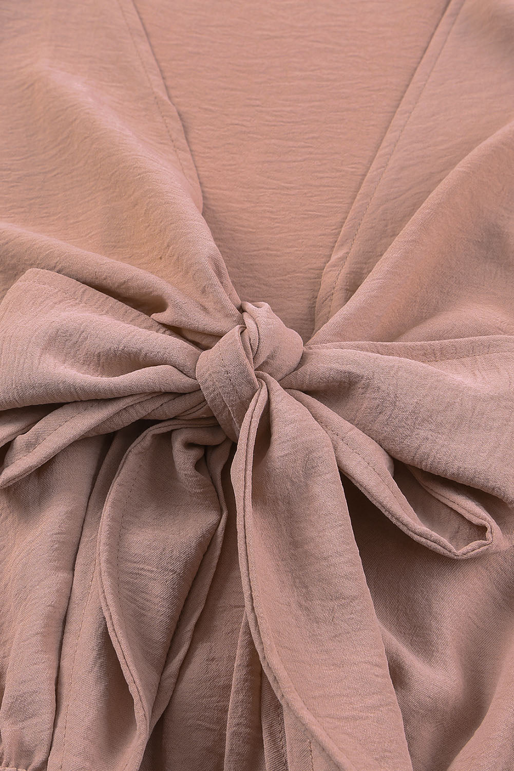 Tied Flounce Sleeve Plunge Romper-smcdress