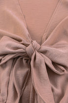 Tied Flounce Sleeve Plunge Romper-smcdress