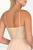 Chiffon Long Dress with Jewels Embellished-smcdress