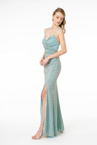 Sweetheart Neckline Bodycon Long Dress Slit-smcdress
