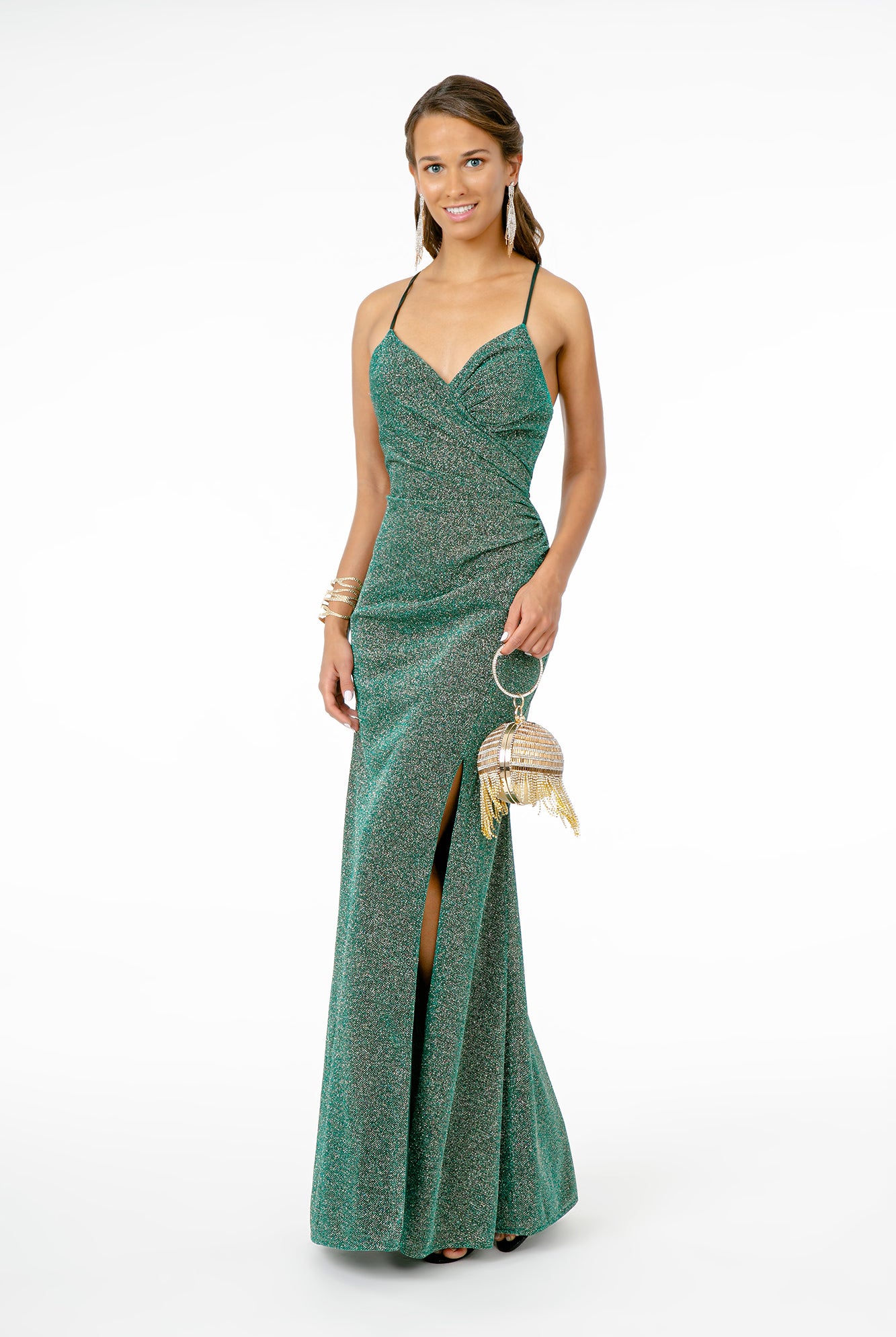 Sweetheart Neckline Bodycon Long Dress Slit-smcdress