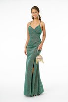 Sweetheart Neckline Bodycon Long Dress Slit-smcdress