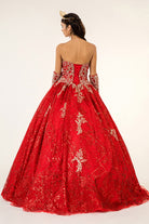 Quinceanera Dress With Detached Long Sleeve-smcdress