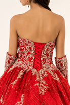 Quinceanera Dress With Detached Long Sleeve-smcdress