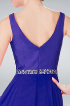Chiffon Long Dress with Beaded Waist-smcdress