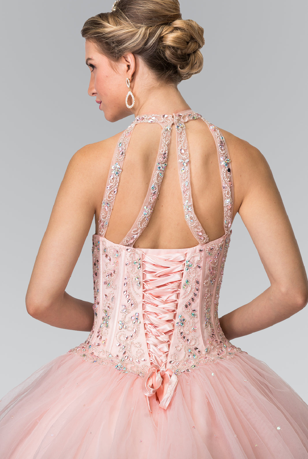 Beads Embellished Quinceanera Long Dress-smcdress