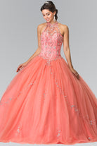 Beads Embellished Quinceanera Long Dress-smcdress