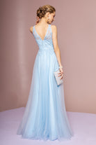 Floral Lace Embellished Bodice Mesh Dress-smcdress