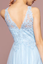Floral Lace Embellished Bodice Mesh Dress-smcdress