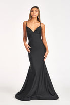 Beads Embellished Jersey Mermaid Dress-smcdress