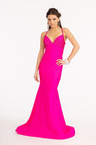 Beads Embellished Jersey Mermaid Dress-smcdress