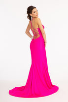 Beads Embellished Jersey Mermaid Dress-smcdress