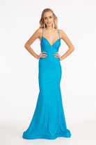 Beads Embellished Jersey Mermaid Dress-smcdress