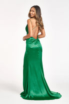 Beads Embellished Satin Mermaid Dress-smcdress