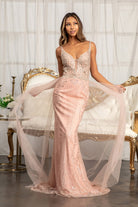 Mesh Mermaid Dress Detached Mesh Layer on Waist-smcdress