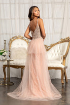 Mesh Mermaid Dress Detached Mesh Layer on Waist-smcdress
