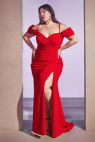 Gathered Crepe Dress-smcdress