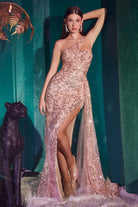 Sequin Long Prom Dress w/ Strapless Corset-smcdress