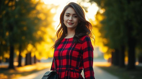 Red Plaid Dress Outfits That Scream Holiday Vibes