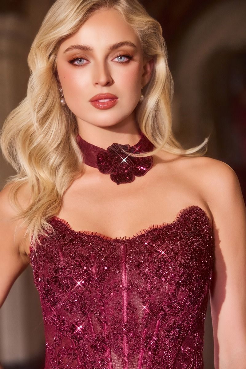 Burgundy Velvet Dresses Collection