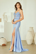 Emerald Long Prom Dress – Beaded A-Line Evening Gown