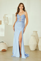 Emerald Long Prom Dress – Beaded A-Line Evening Gown