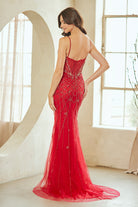 Champagne Long Prom Dress – Beaded A-Line Evening Gown