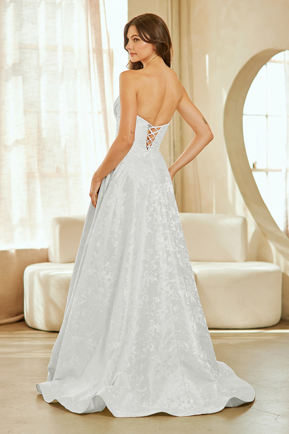 White Long Bridal Gown – Modern Bridal Dress