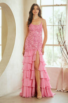 Light Blue Long Prom Dress – Beaded A-Line Evening Gown