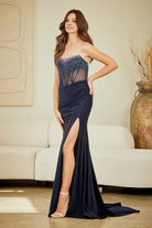 Emerald Long Prom Dress – Beaded A-Line Evening Gown