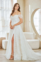 White Long Bridal Gown – Minimal Bridal Gown