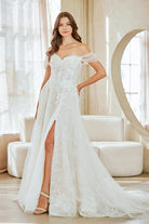 White Long Bridal Gown – Minimal Bridal Gown