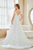 White Long Bridal Gown – Minimal Bridal Gown
