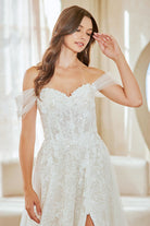 White Long Bridal Gown – Minimal Bridal Gown